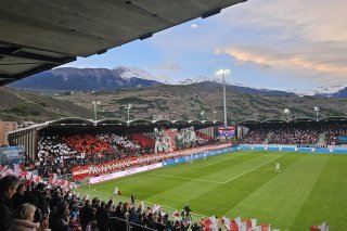 Le tifo des supportes valaisans face à Lugano